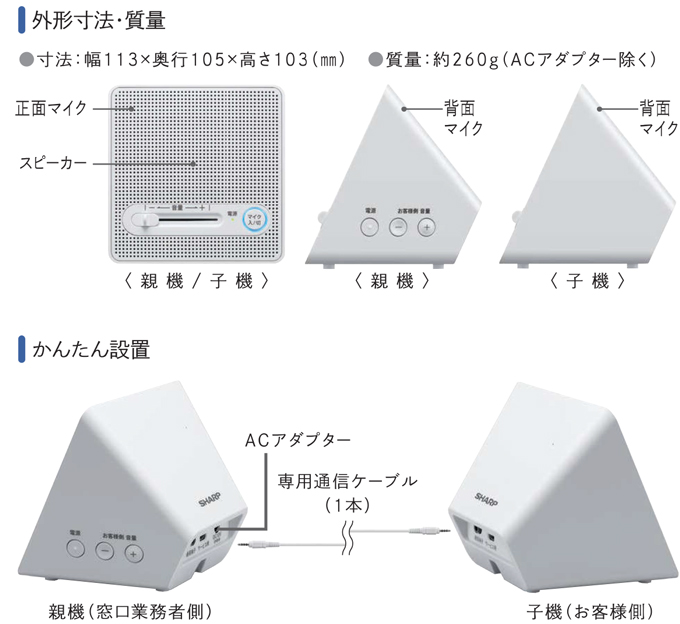 SHARP「窓口業務用マイク搭載スピーカーシステム」|製品情報|平野通信機材株式会社 SHARP「窓口業務用マイク搭載スピーカーシステム」|製品情報|平野通信機材株式会社