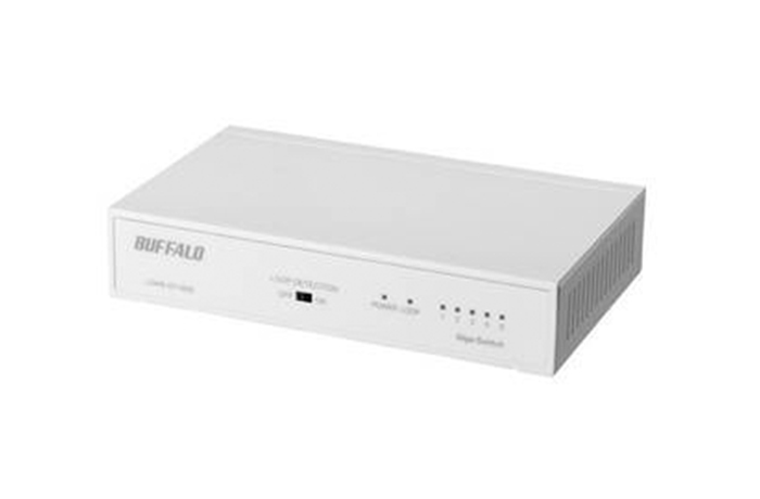 Giga対応 5ポートHUB電源内蔵金属筐体